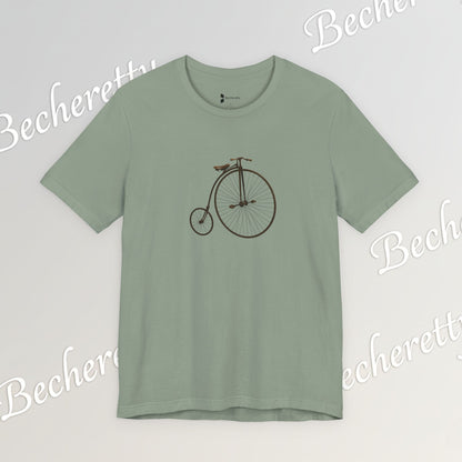 Penny-Farthing Vintage Bicycle Tee - Graphic Minimalist Tee Becheretty - Perfect T-Shirt for Cycling Enthusiasts, Casual wear
