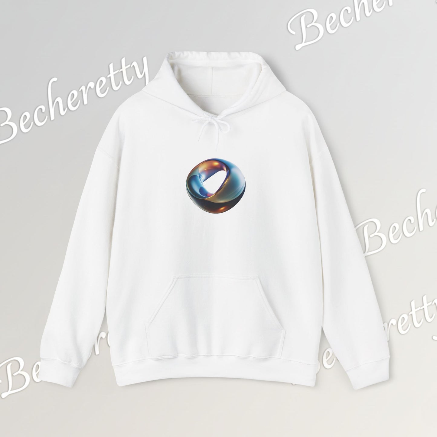 Futuristic Ring - Graphic Hoodie Becheretty - Minimal Artistic Jewel - Luminous Statement - Style is yours!