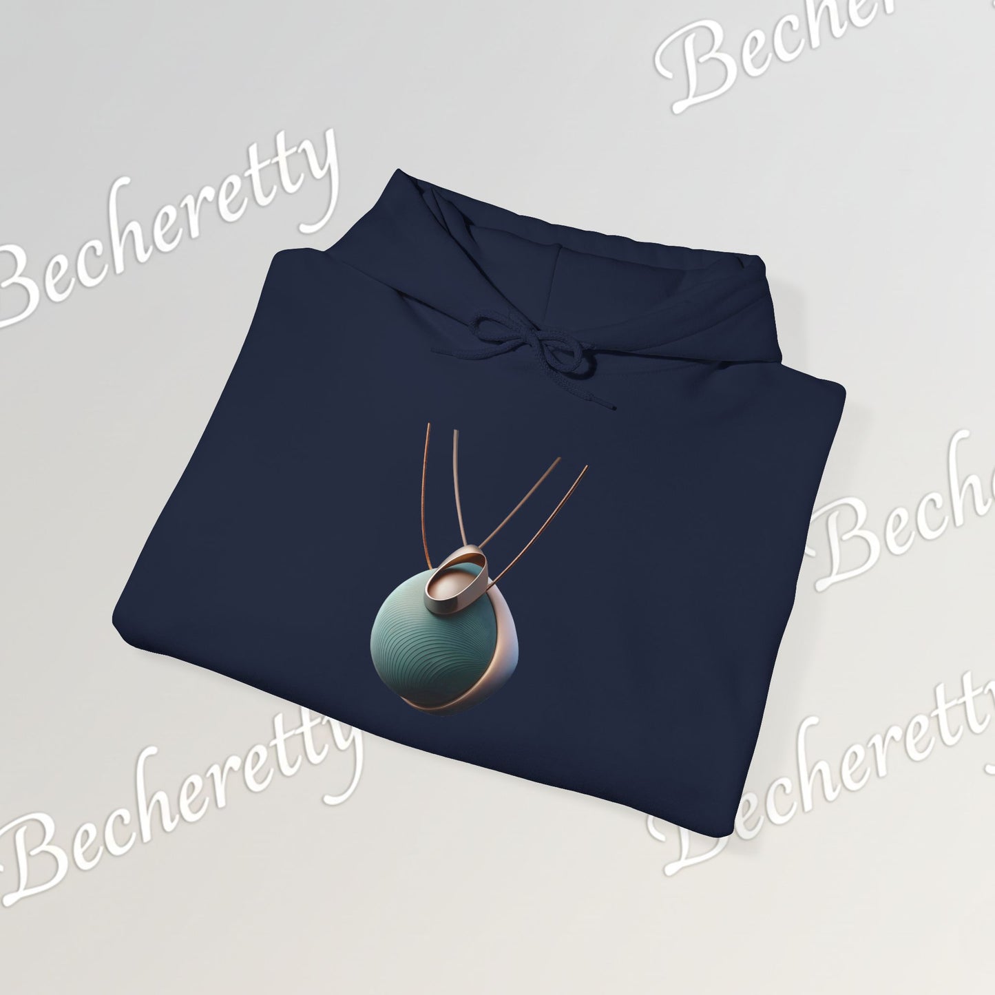 Abstract 3D Geometric Necklace Hoodie - Art Graphic Becheretty - Unisex, Original Gift for Friends