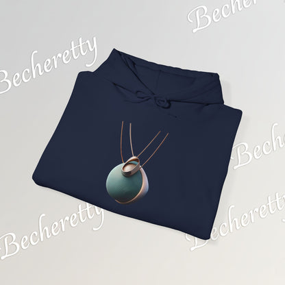 Abstract 3D Geometric Necklace Hoodie - Art Graphic Becheretty - Unisex, Original Gift for Friends