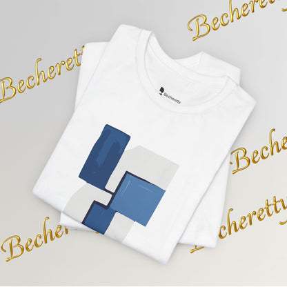 Abstract Wave Short Sleeve Tee - Art Minimalist Becheretty - Perfect for Art Lovers -Casual Wear