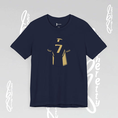 Soccer T-shirt - Number 7 - Unisex - Minimalist graphic Becheretty - Casual Wear - Team Spirit