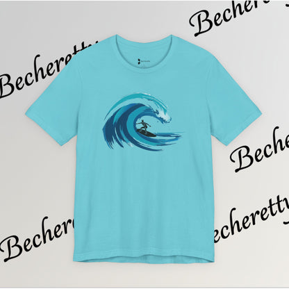 Ocean Wave Surf Tee — The Art of Surf - Graphic Minimalist Becheretty - Surfing is just painting — the ocean is the brush