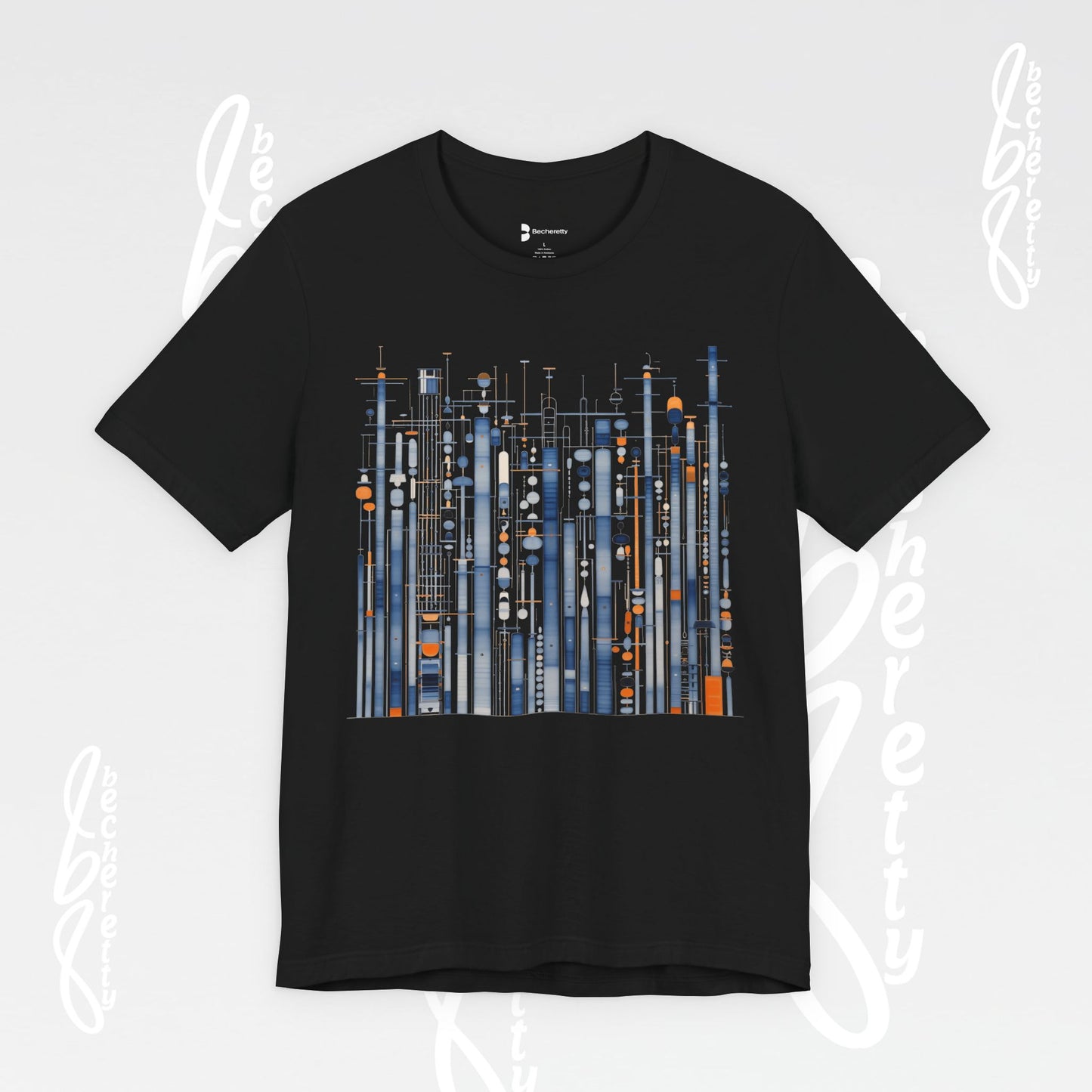 Urban Frequencies T-Shirt - Modern Geometric Graphic Becheretty - Wear the city. Feel the rhythm.