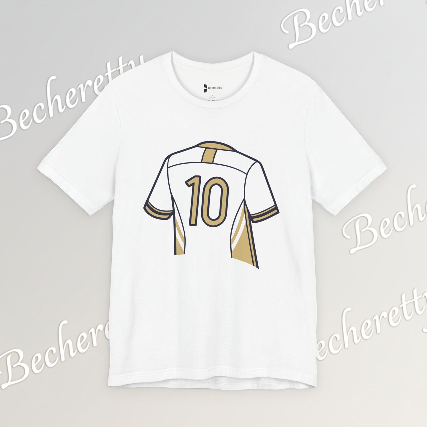 Soccer T-Shirt Number 10 - Art Minimalist Becheretty - Game Day - Casual wear - Perfect Gift for Soccer Lovers