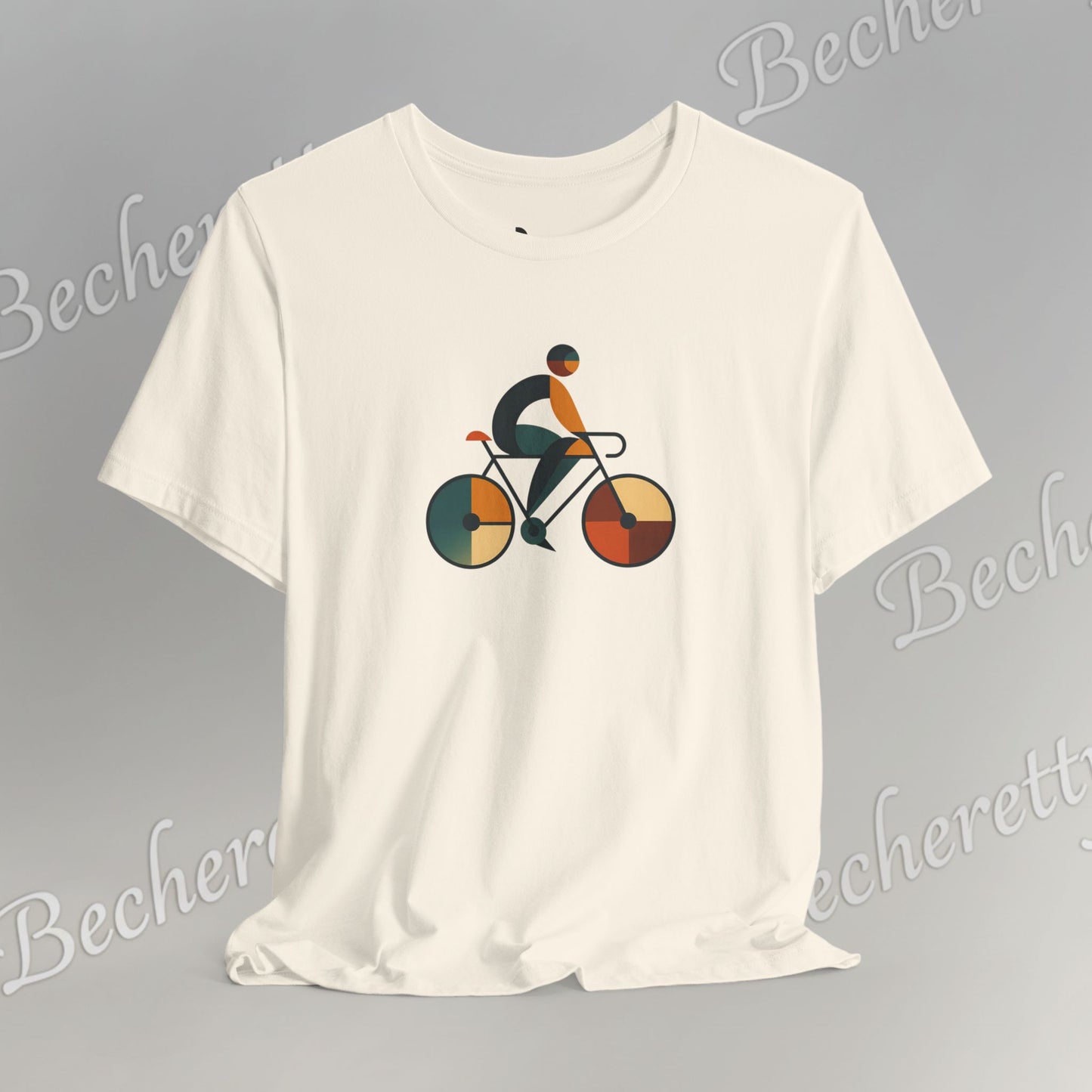 Modern Minimalist Bike Graphic Tee - Becheretty - Artistic Everyday wear, Unique gift