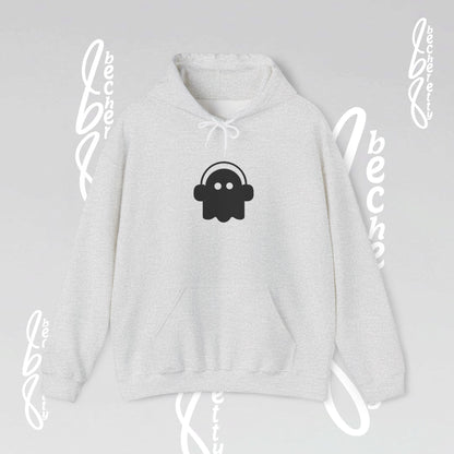 Funny Ghost Hoodie - Art Graphic Minimalist Becheretty "Ghost Headphone"