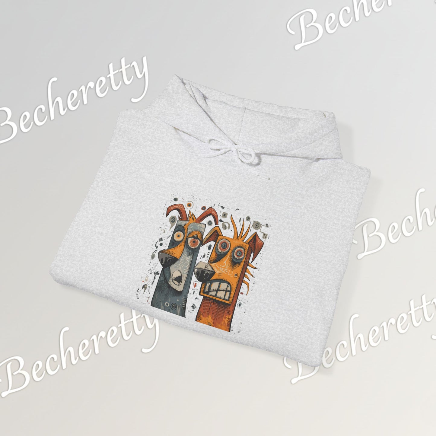 Twin Instincts Hoodie Becheretty - Perfect for art-driven fashion, and anyone who wears instinct as identity.