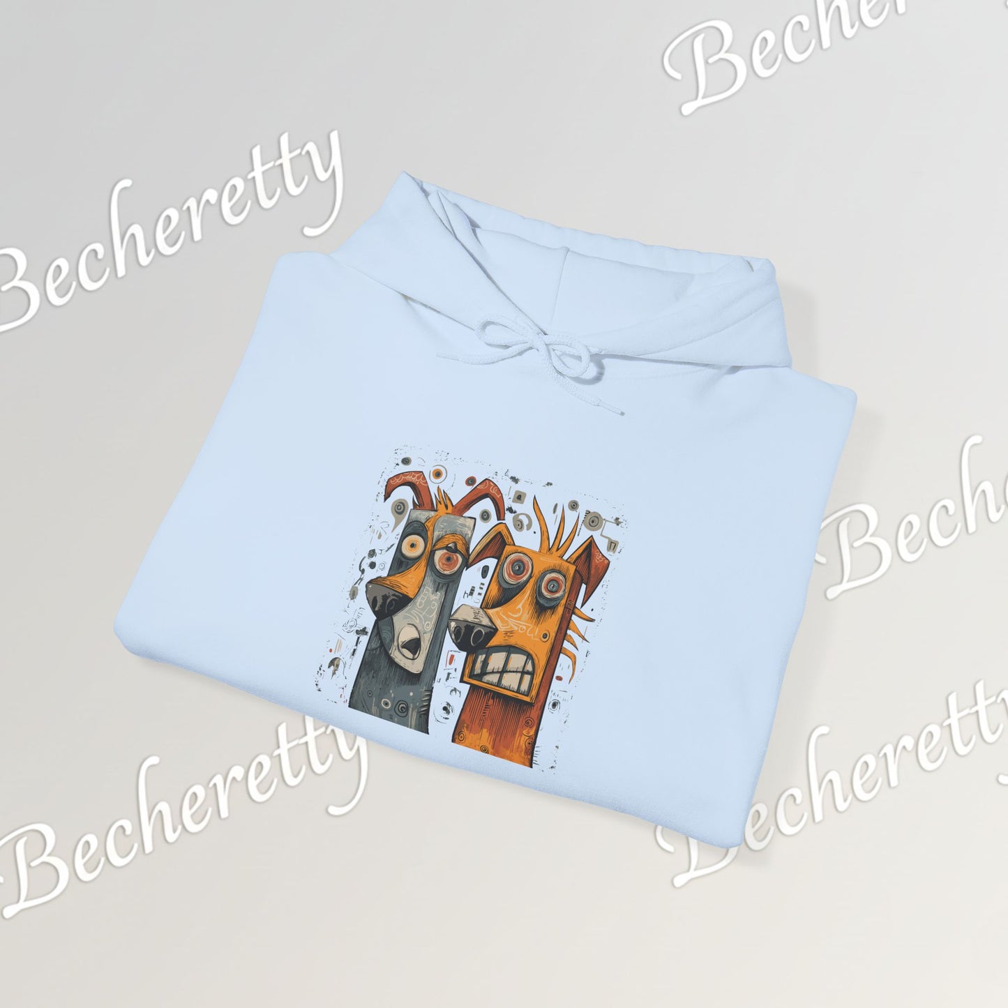 Twin Instincts Hoodie Becheretty - Perfect for art-driven fashion, and anyone who wears instinct as identity.