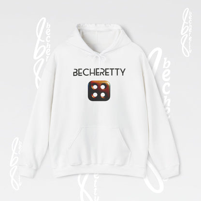 Hoodie "Dice Icon" Art Graphic Minimalist Becheretty Casual Wear - Kangaroo pouch pocket