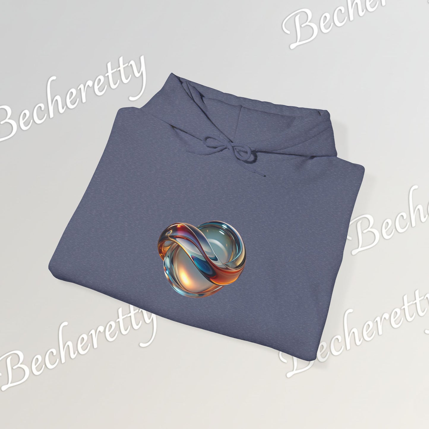 Futuristic, minimalist, and artistic vibe - Graphic Hoodie Becheretty | Surrealist Liquid Graphic