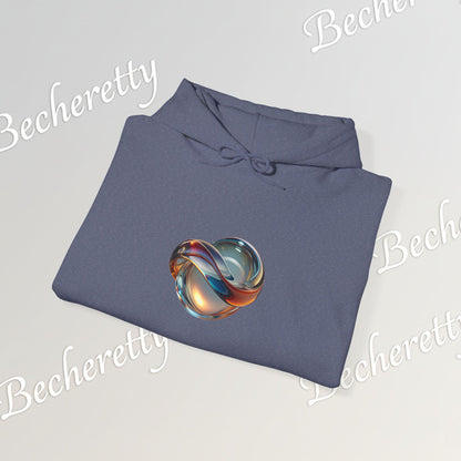 Futuristic, minimalist, and artistic vibe - Graphic Hoodie Becheretty | Surrealist Liquid Graphic