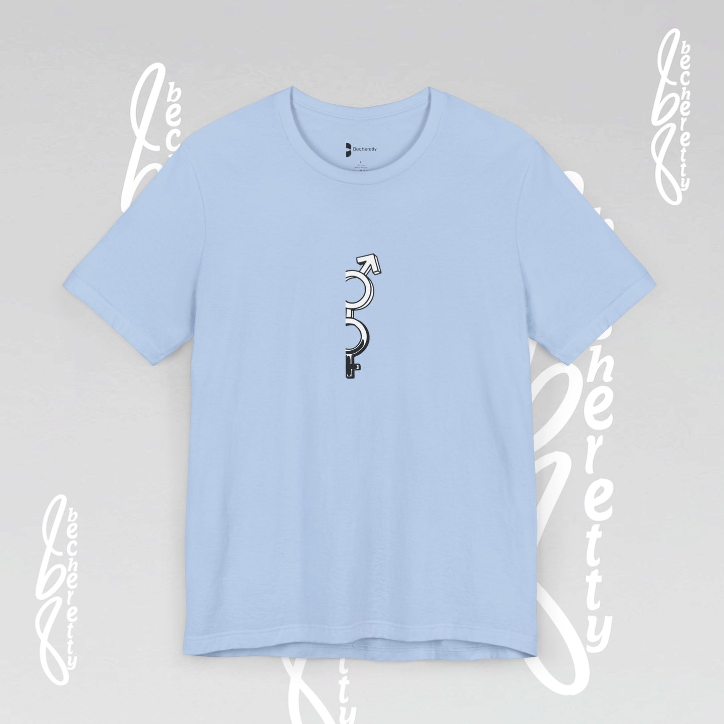 Minimalist Graphic Design Becheretty - Unisex Short Sleeves - Casual - Pixels Void Line