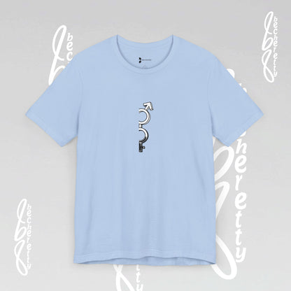 Minimalist Graphic Design Becheretty - Unisex Short Sleeves - Casual - Pixels Void Line