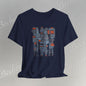 Abstract figurative illustration T-Shirt Becheretty - Geometric, totem-inspired composition - Wearable Art