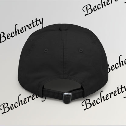 Dad Hat "Cubana" Art Graphic Becheretty — Pink Script Cap - An ideal and authentic gift for your friend