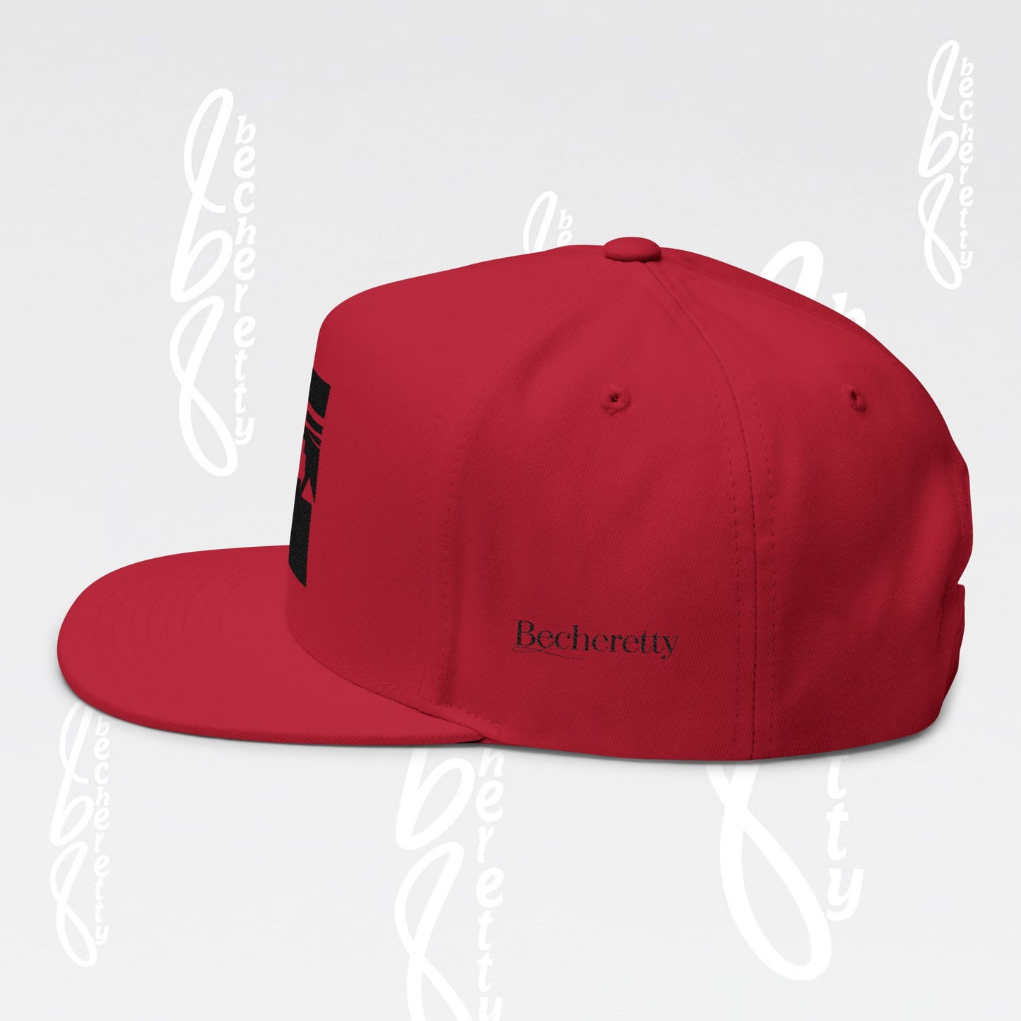 Baseball Cap - Art Graphic Becheretty - Stylish Embroidered Flat Bill Cap for Trendsetters