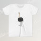 Youth Tee "The Ostrich" Graphic Art Becheretty - Cool Summer Top, Gift for Children