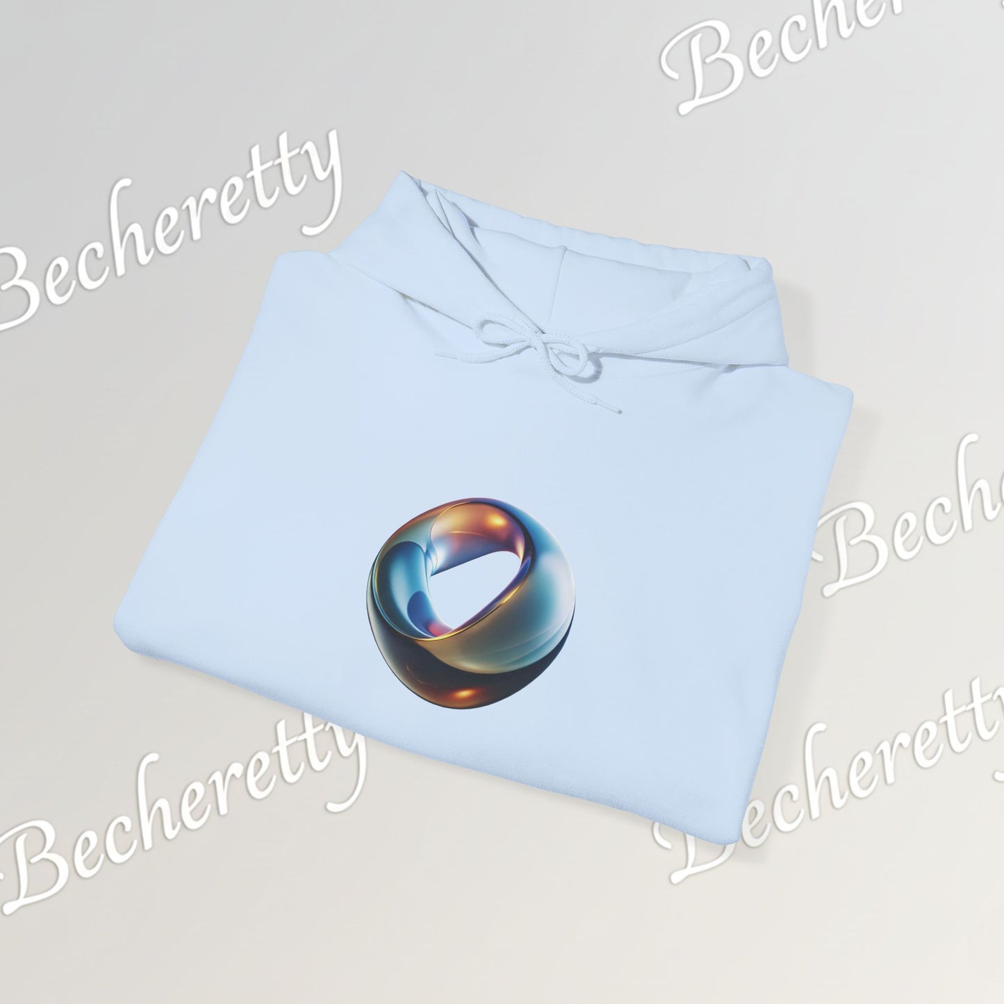 Futuristic Ring - Graphic Hoodie Becheretty - Minimal Artistic Jewel - Luminous Statement - Style is yours!