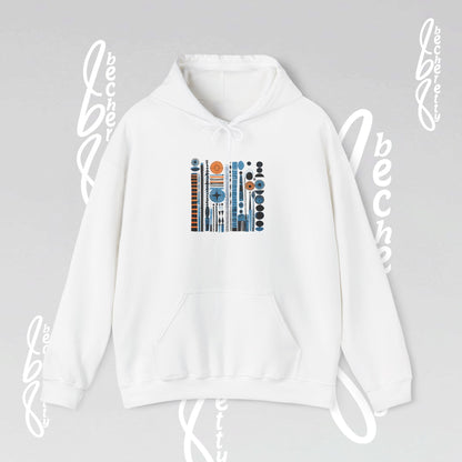 Modern Geometry Hoodie "Urban Totems" Art Graphic Becheretty - Timeless, versatile, and unmistakably modern.