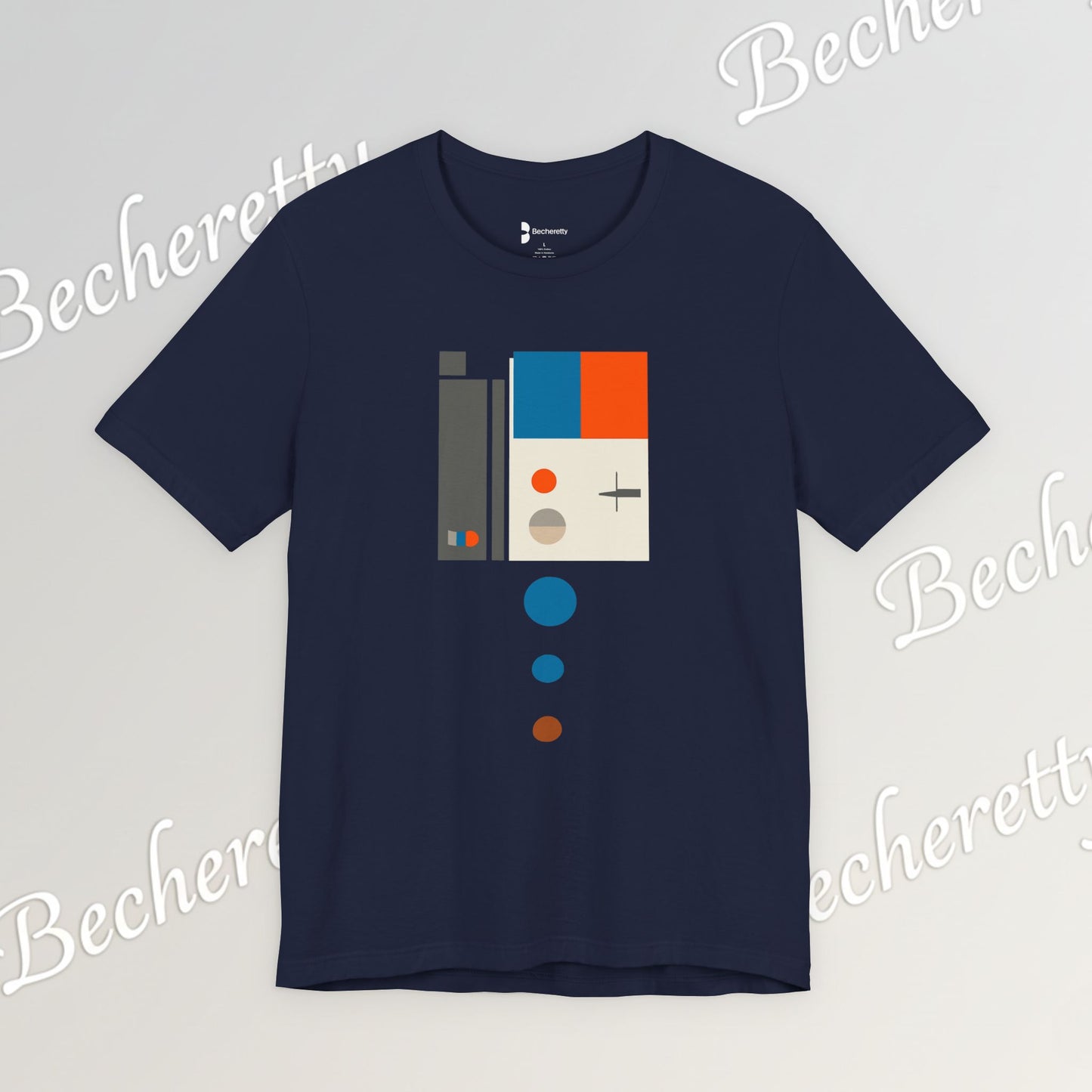 Artistic Graphic T-Shirt Becheretty - Perfect Gift for Art Lovers - Bauhaus-inspired geometric artwork