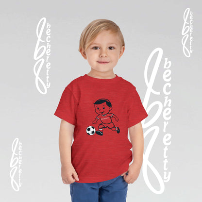 Toddler T'Shirt for Playful Days By Becheretty Design - Casual Toddler Wear - Soccer Lovers