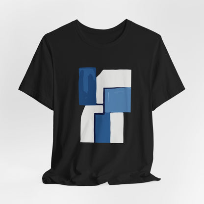 Abstract Wave Short Sleeve Tee - Art Minimalist Becheretty - Perfect for Art Lovers -Casual Wear