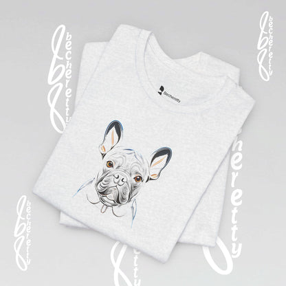 Dog Lovers Tee "Frenchie" Art Graphic Becheretty - Special gift for French Bulldog owners - Casual Wear