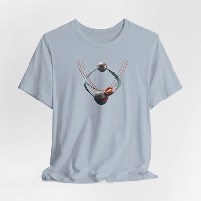 Abstract Orbital Necklace Tee - Art Graphic Minimalist Becheretty - Wearable artwork