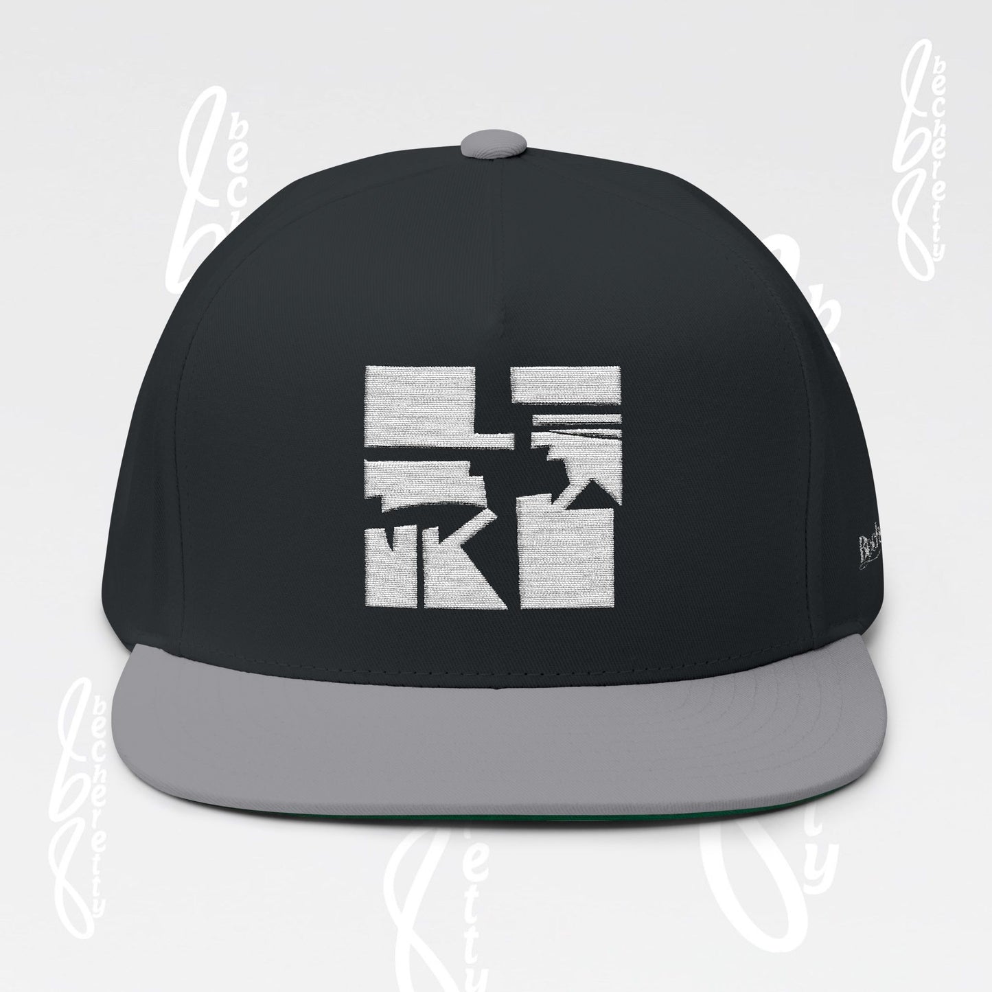 Embroidered Flat Bill Cap for Trendsetters - Art Graphic Becheretty