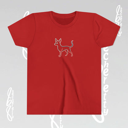 Youth T'Shirt - Graphic Chihuahua - Minimalist Art Becheretty