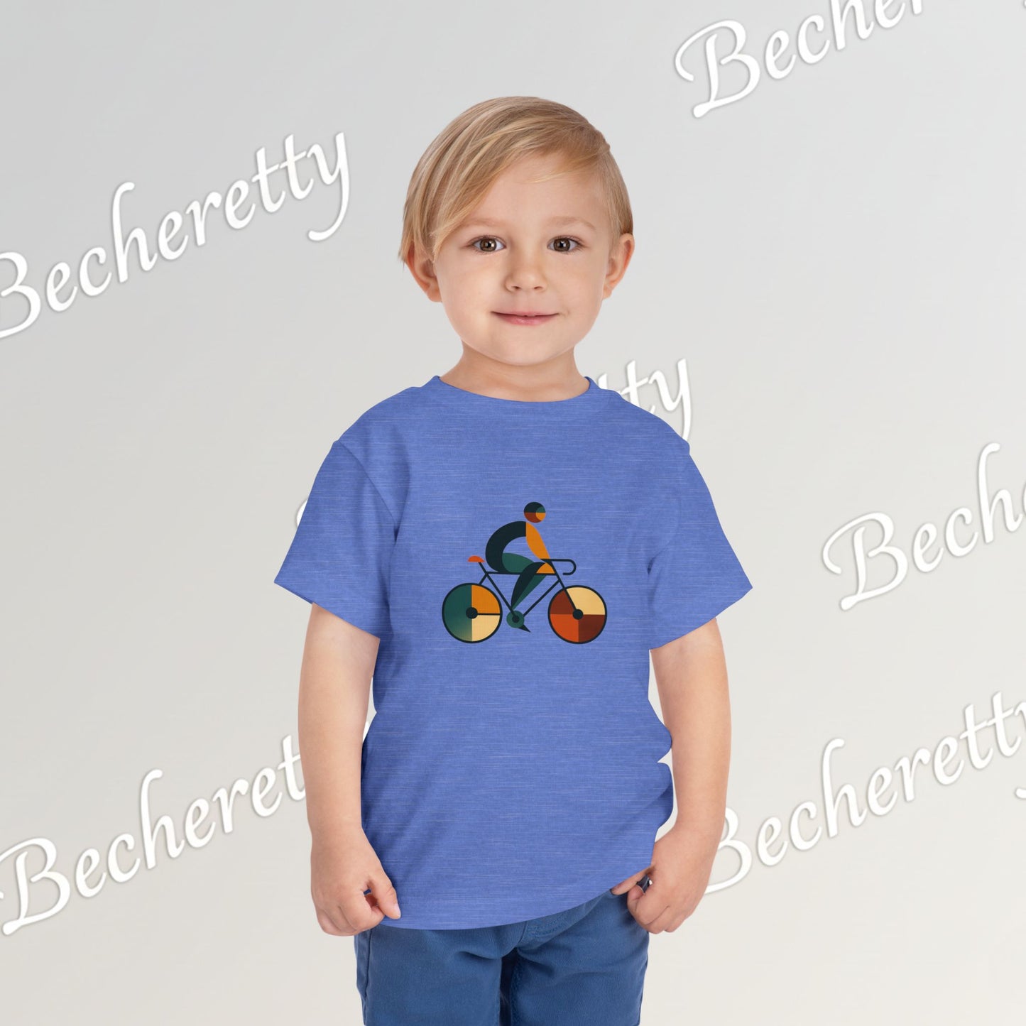 Toddler Short Sleeve T'Shirt - Abstract Colorful Bike - Graphic Becheretty - Playground & Casual wear