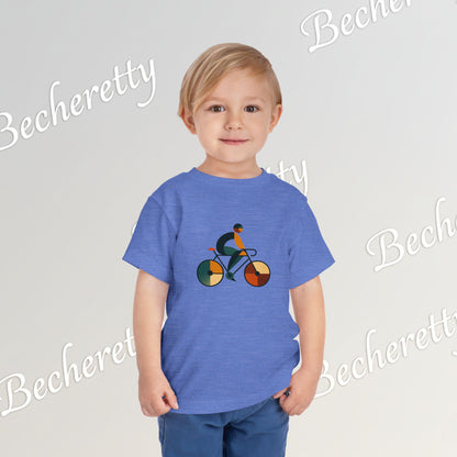 Toddler Short Sleeve T'Shirt - Abstract Colorful Bike - Graphic Becheretty - Playground & Casual wear