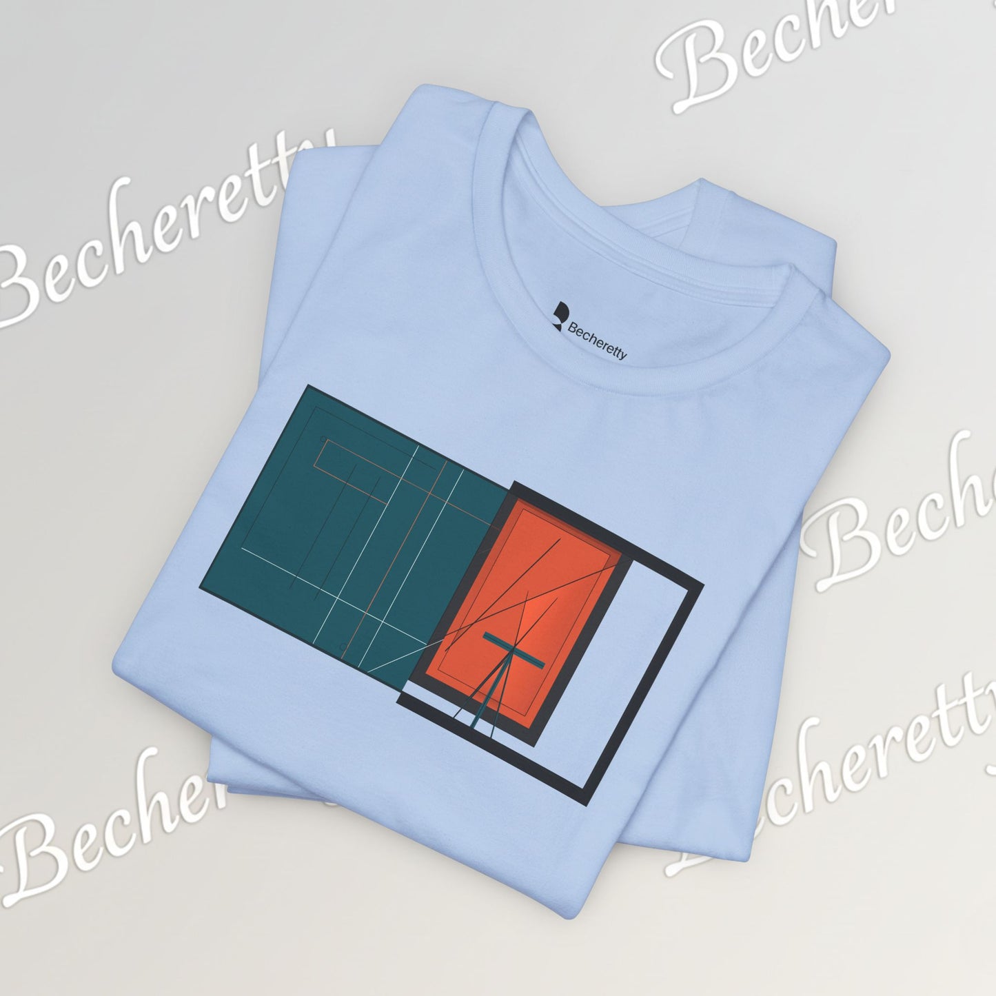 Minimalist Window Sunset T‑Shirt — Modern Geometric Home Vibe Tee - Art Graphic Becheretty