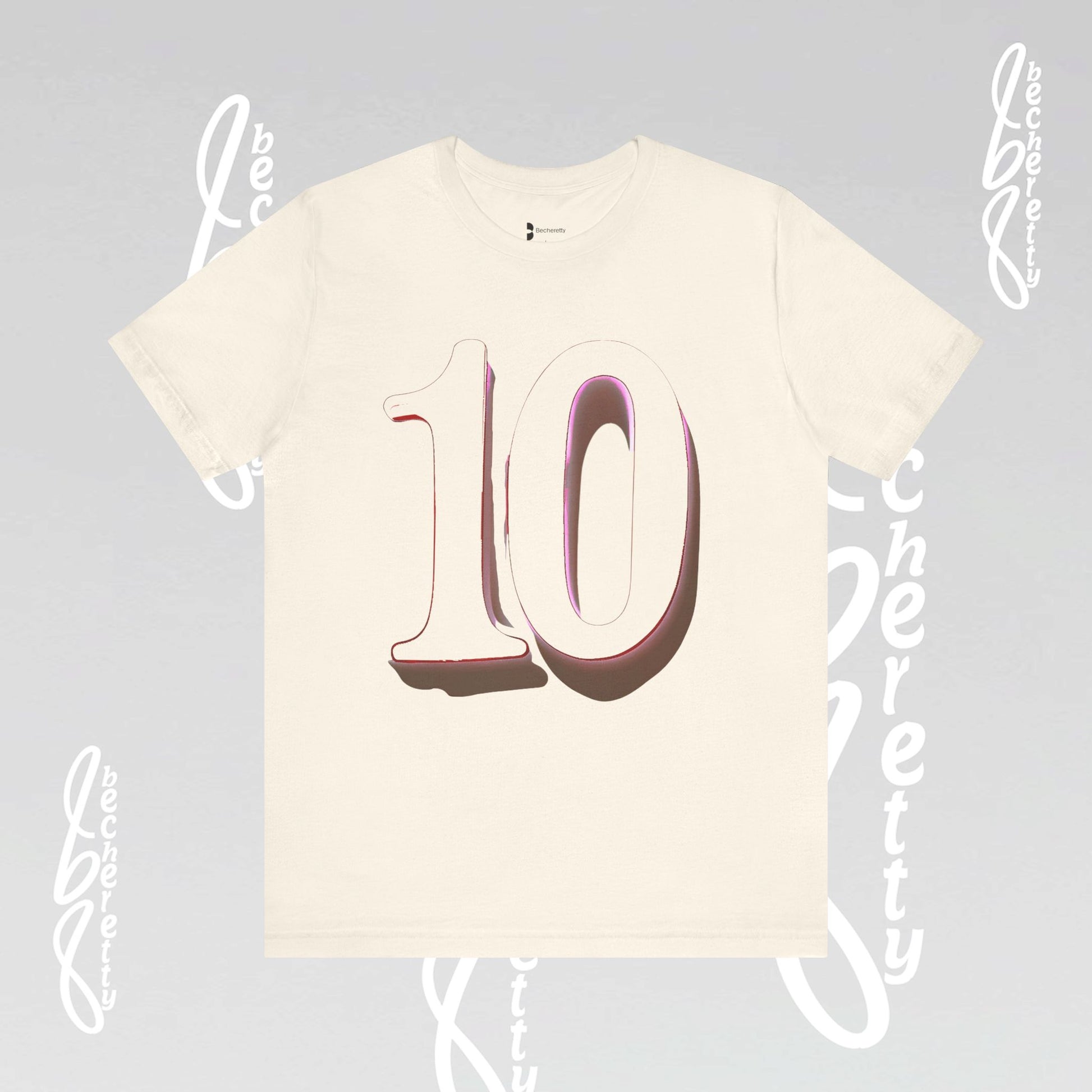 Number 10 - Graphic Unisex Tee - Becheretty Minimalist Style - Everyday Comfort, Sports Lovers