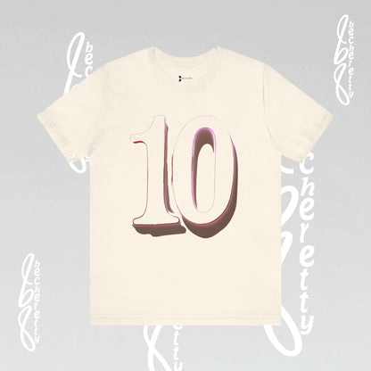 Number 10 - Graphic Unisex Tee - Becheretty Minimalist Style - Everyday Comfort, Sports Lovers