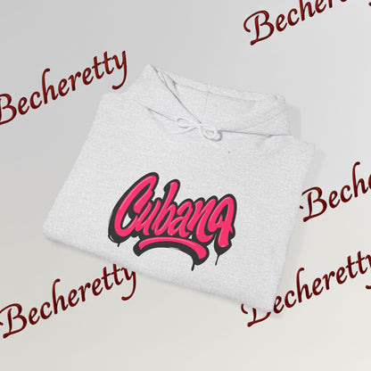 Graphic Hoodie "Cubana"  Art Graphic Becheretty - This spacious kangaroo-style bag proudly displays a connection to Cuban culture.