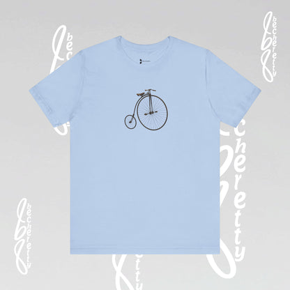 Retro Bicycle Graphic Tee Becheretty - Unisex Cotton T-Shirt, Perfect for Cycling Enthusiasts, Casual wear