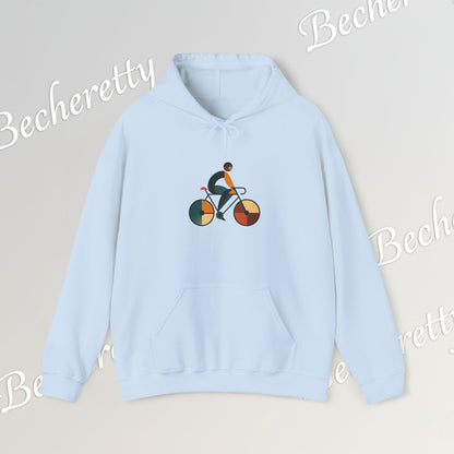 The Bauhaus Cyclist | Premium Geometric Art Hoodie Becheretty - Perfect Gift for Bike Lovers - Casual