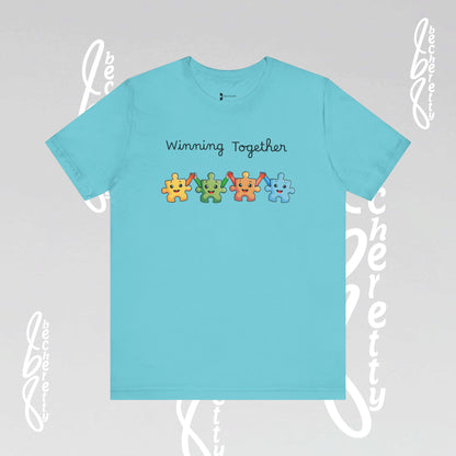 Graphic T-Shirt "Winning Together" Celebrating Neurodiversity & Autism Awareness - Becheretty Design