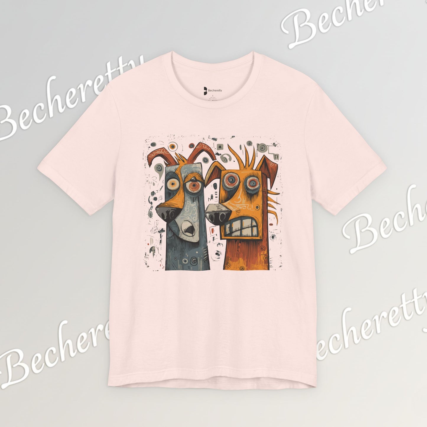Twin Instincts T-shirt Becheretty - Perfect for art-driven fashion, and anyone who wears instinct as identity.