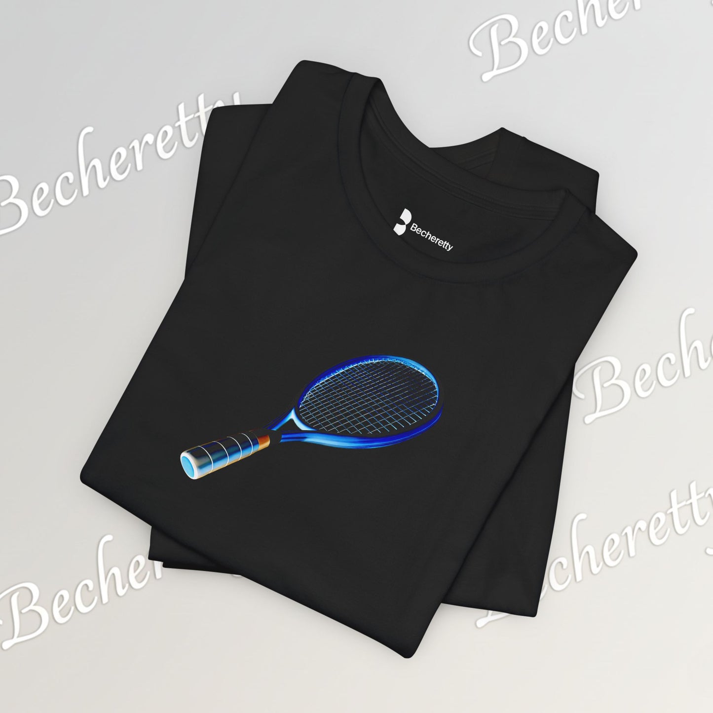 Vintage Tennis Racket  T'Shirt - Art Graphic Becheretty - Tennis Enthusiasts - Casual Wear