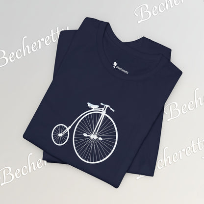 Penny-Farthing Vintage Bicycle Tee - Graphic Minimalist Tee Becheretty - Perfect T-Shirt for Cycling Enthusiasts, Casual wear