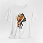"Golden Profile" Abstract Graphic T‑Shirt – Art Minimalist Becheretty - Botanical inspiration