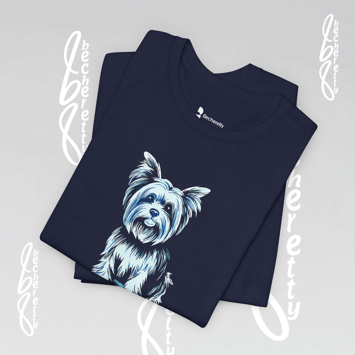 Yorkie T'Shirt - Art Graphic Becheretty - Perfect gift for Pets Lovers - Casual Wear