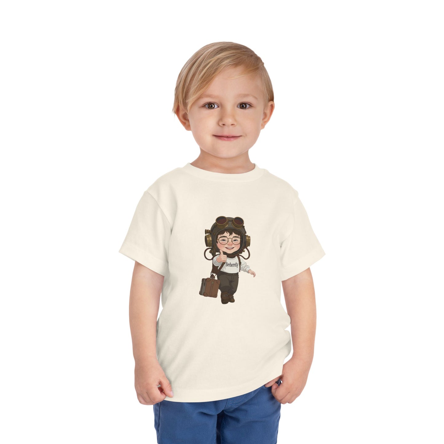 Toddler Tee  "Aviation Pilot" — Cute Little Aviator Graphic Art Becheretty