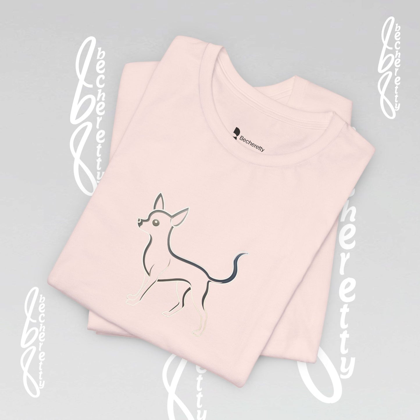Pet Lovers "Chihuahua" T-Shirt Unisex -  Art Graphic Minimalist Becheretty - Wearable Art Apparel - Casual Wear