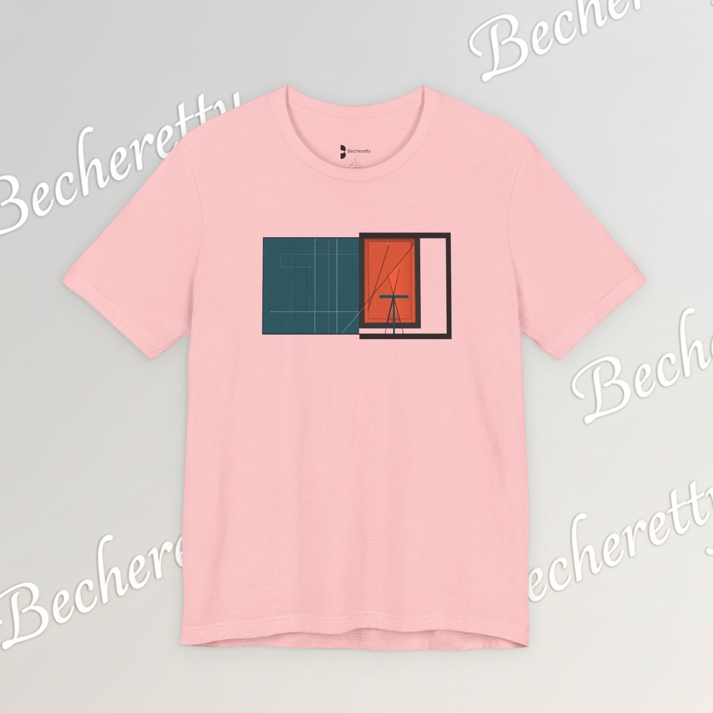 Minimalist Window Sunset T‑Shirt — Modern Geometric Home Vibe Tee - Art Graphic Becheretty