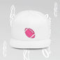 Snapback Baseball Cap with Pink American Football Ball Design by Becheretty