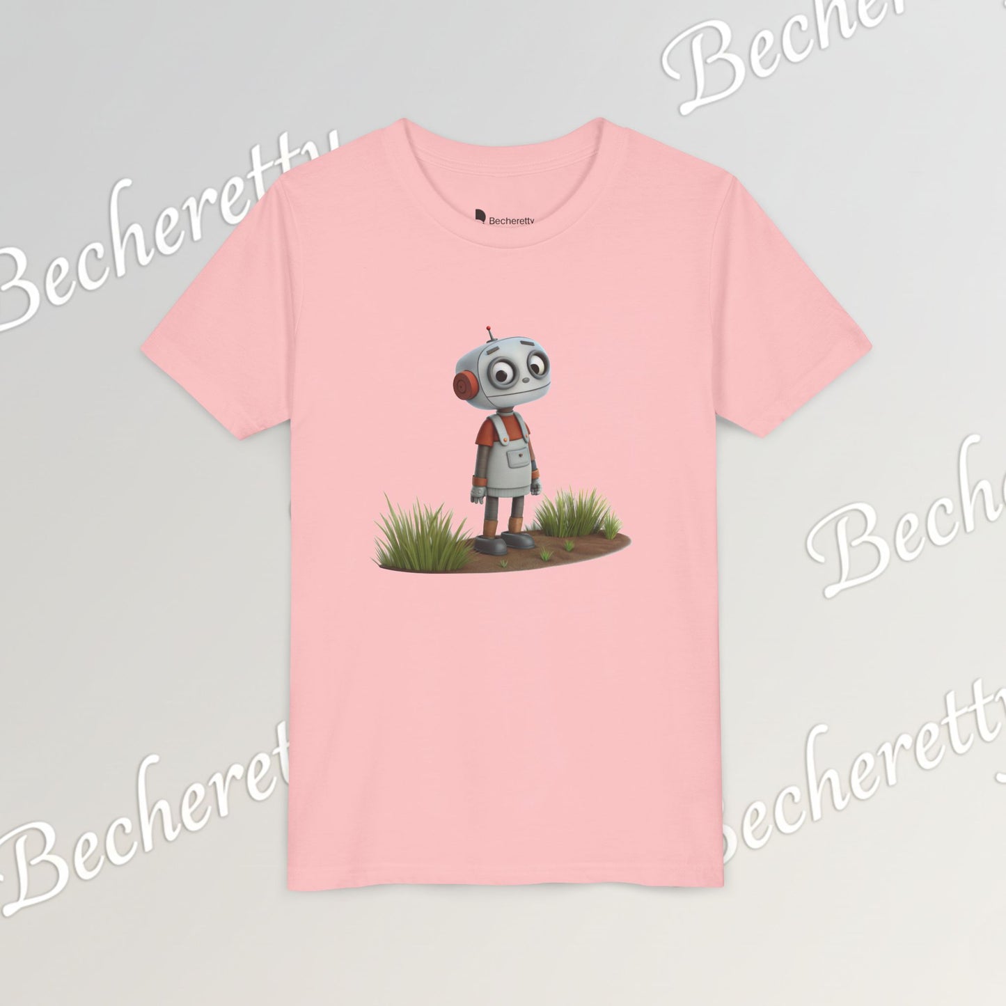 Youth T-Shirt short sleeve "Funny Robot Gaze" Graphic Becheretty - Casual Wear - Unique Kids Apparel